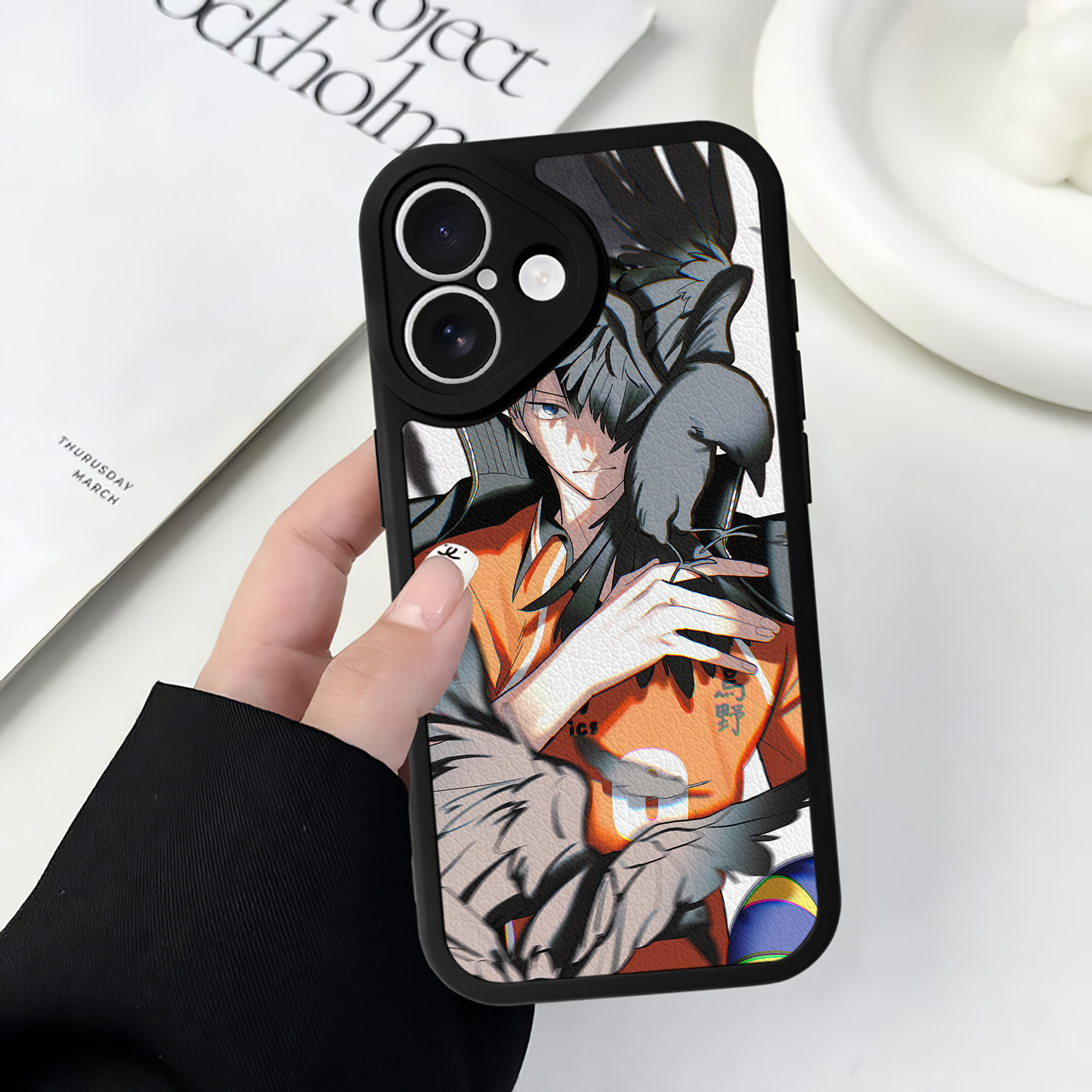 （画像用） ハイキュー!! Haikyu!! 【iPhone 16シリーズ対応】シリコンスマホケース（レザー調） 材質：シリコン